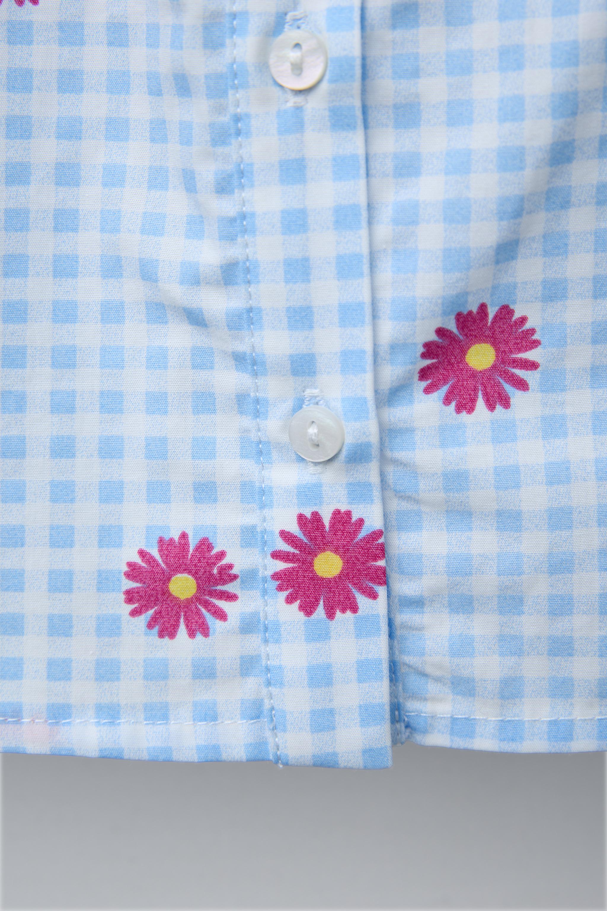 Peto Flores Peto Vichy Zara CAMISA AOS QUADRADOS VICHY E FLORES